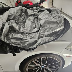 USED ONCE XL MOTORCYCLE COVER + 1 FREE USED COVER = 2 COVERS

