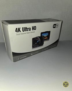 4k UItra HD Dual Channel Dash Camera G-Sensor Lock Loop Recording WiFi New