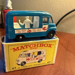 Lesney Matchbox 47 1960S Blue Commer Ice Cream Shop Perfect