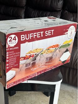 24 piece buffet set brand new