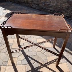 Accent Wood Table Rustic Antique