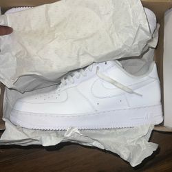 White Nike Air Force Ones Lows Size 11 