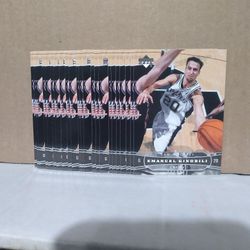 2004-05 Upper Deck San Antonio Spurs #170 Manu Ginobili Lot (25)