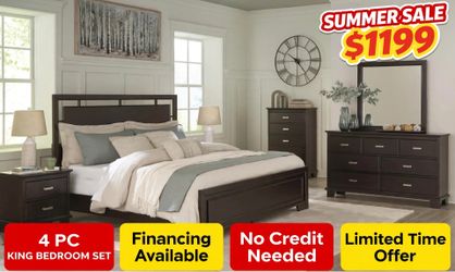 4 PC KING BEDROOM SET