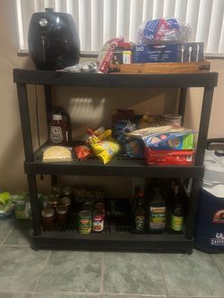 Black Shelving Unit