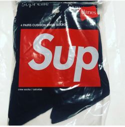 Supreme Black Socks 