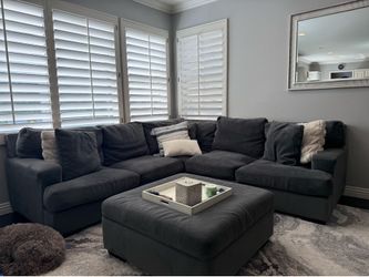 L shaped Sectional with storage ottoman