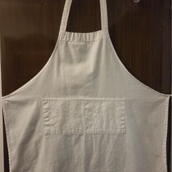 Classic Solid White Kitchen Apron