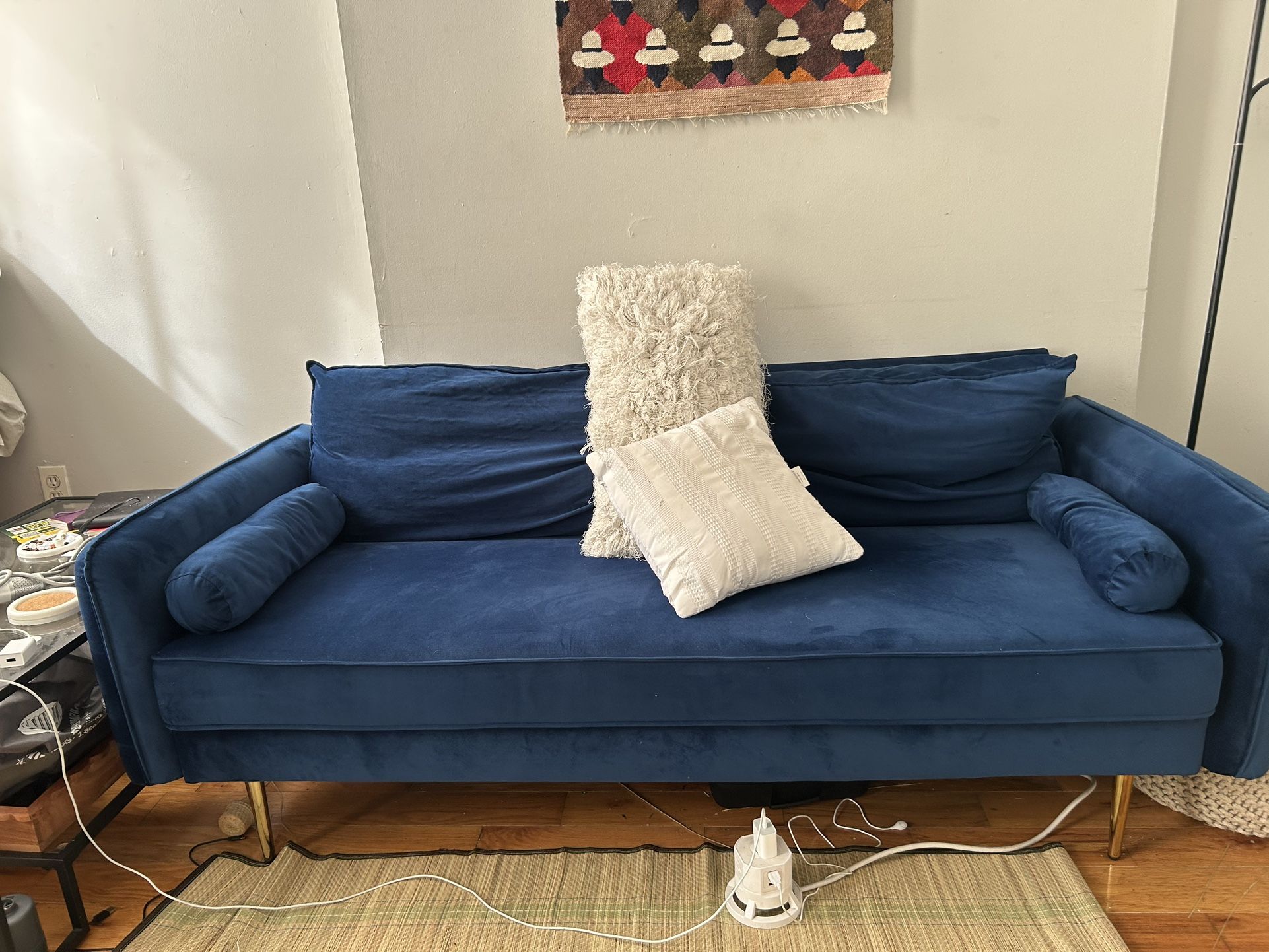 Blue Velvet Couch
