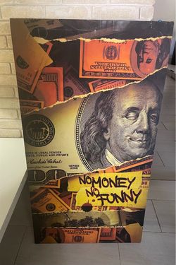 No Money No Funny Large Pop Art Canvas Print
