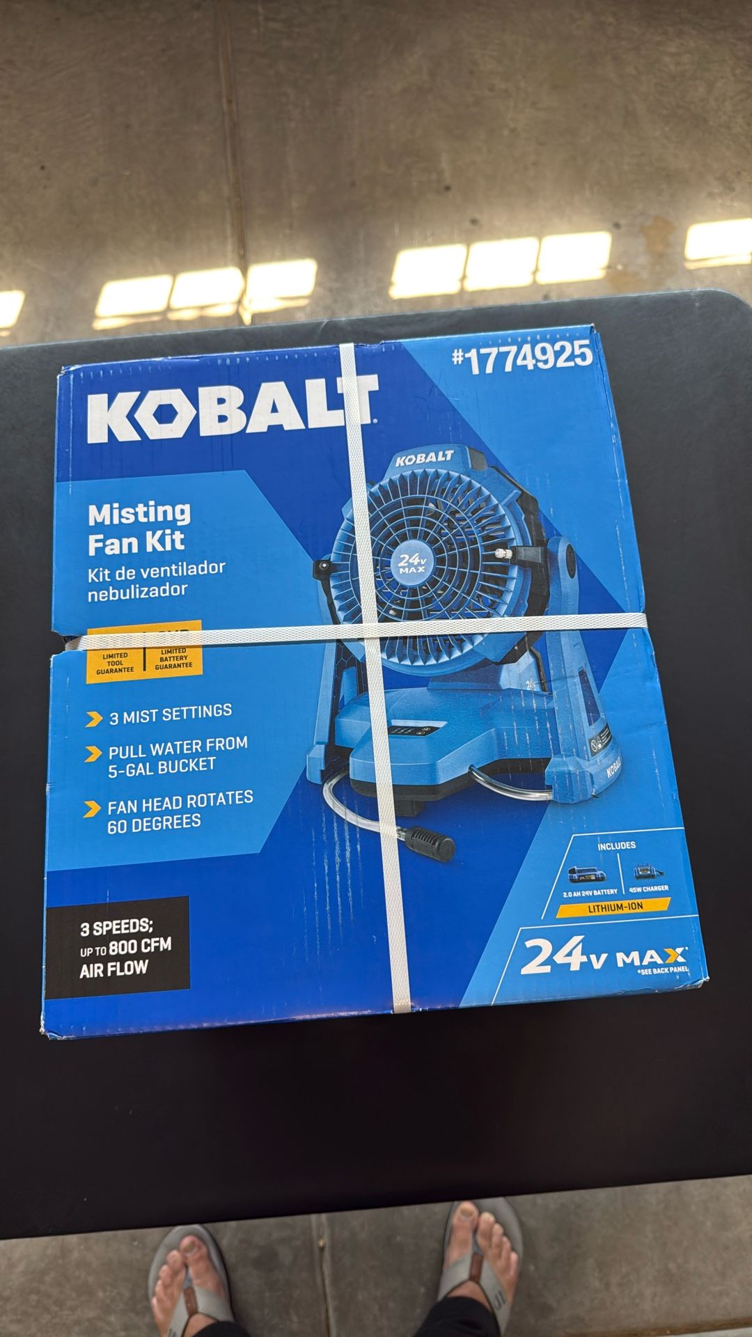 Kobalt Misting Fan With Battery And Charger