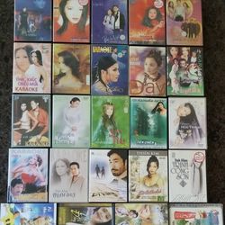Lot of 24 Vintage Vietnamese Singer Karaoke Music Video DVDs