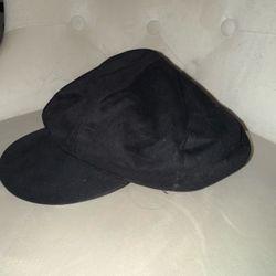 Scala Gal Women Black Newsboy Cap - Small/Med