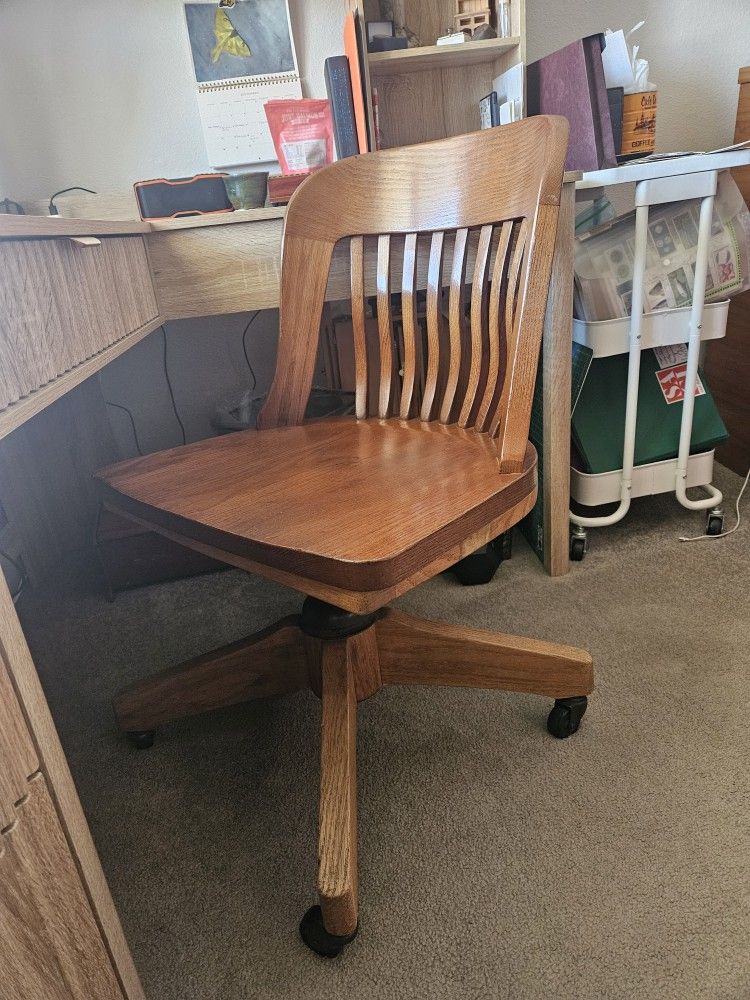 Vintage Wooden Office Chair