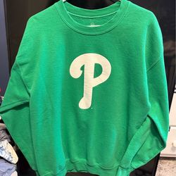 Green Phillies crew neck