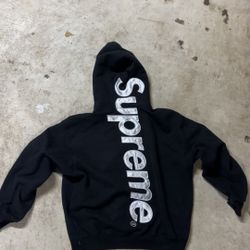 Supreme Satin Applique Hooded Sweatshirt (FW24)