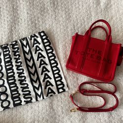 Marc Jacobs Tote Bag Small Mini Red 