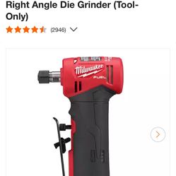 Milwaukee M12 FUEL 12V Lithium-lon Brushless Cordless 1/4 in. Right Angle Die Grinder (Tool-Only)