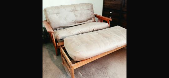 Futon and matching  ottoman