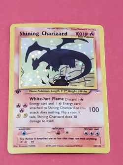 Pokemon Shining Charizard 1st Edition 2002 Neo Destiny Proxy 1/1