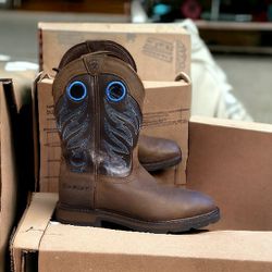 Ariat Men's Groundwork H2O Brown Wide Square Toe Bootstrap 