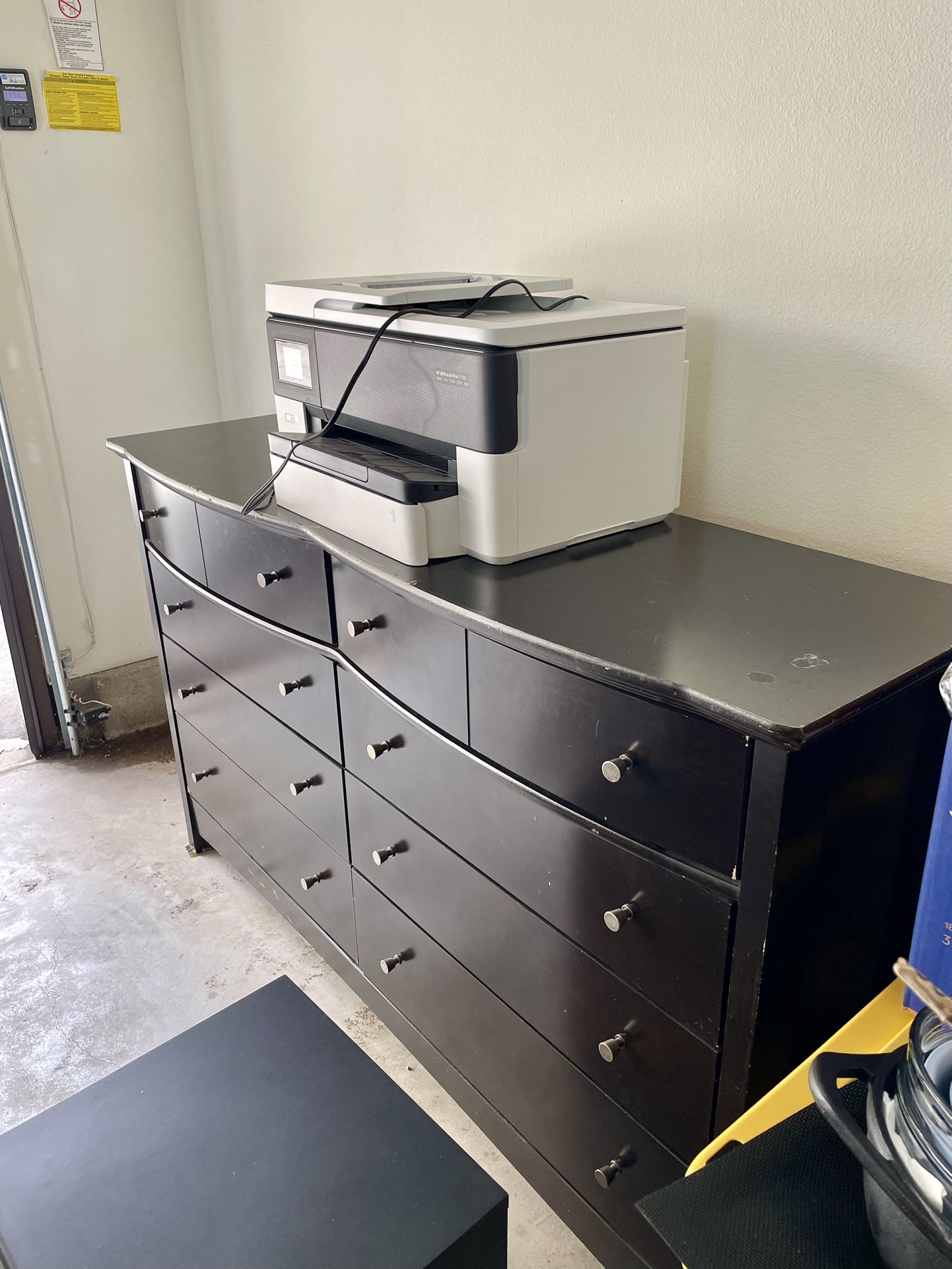 Dresser Black With 8 Drawers