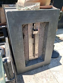 Faux concrete fire table
