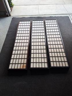 Japanese Shoji Screens, 4-Panel Wood & Paper, 3 Available