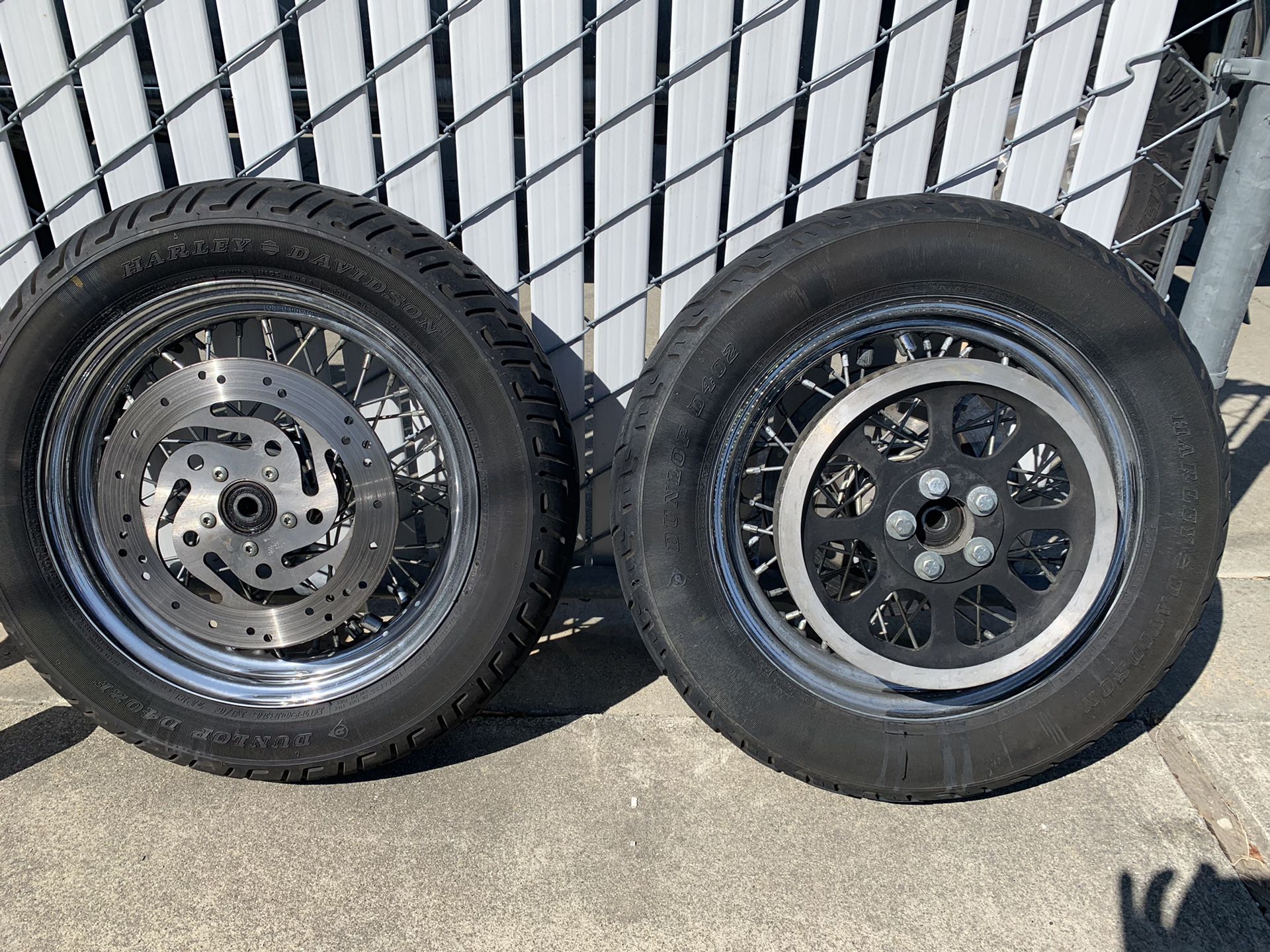 Harley spoke wheels and tires