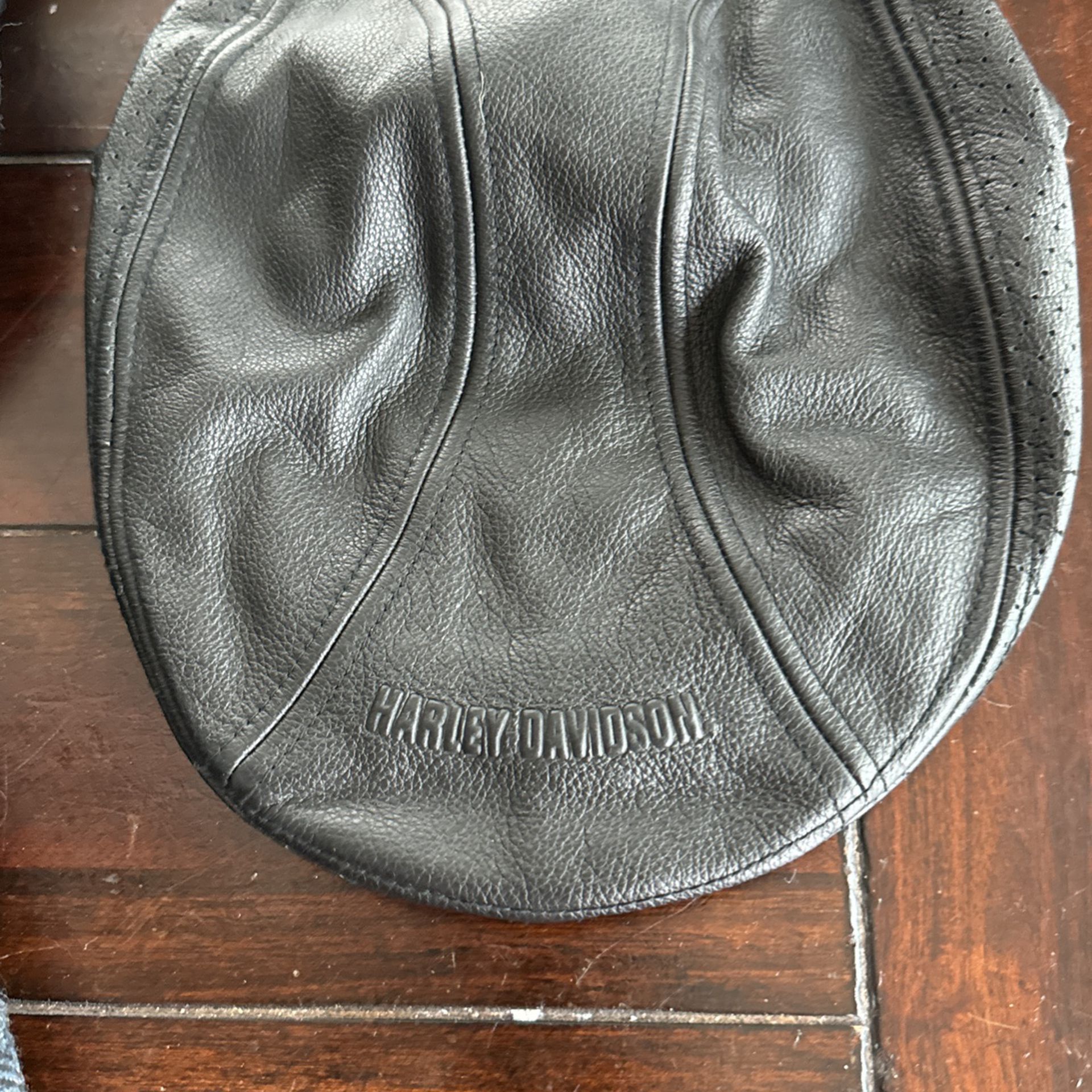 New - Leather Harley Davidson Hat 