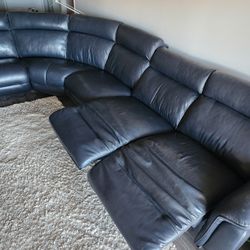 $3,000 Black Leather Couch