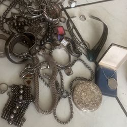 Sterling Silver Jewelry For Sale Around 20 Lbs 