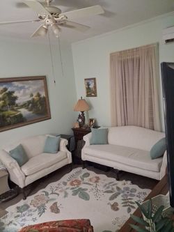 Cream sofa