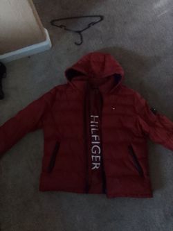 Tommy Hilfiger Red Hooded Puffer Jacket