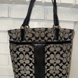 Black Coach Signature Tote