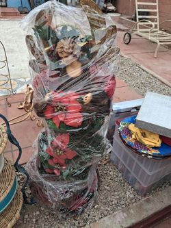 Xmas Angel red dress resin face . Mint condition