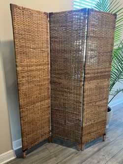 3-Panel Wicker Rattan Room Divider Screen Pier One Imports