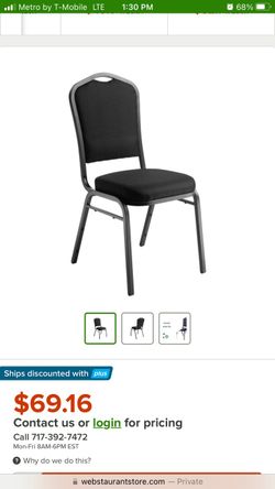 Black Padded Stackable Banquet Chair