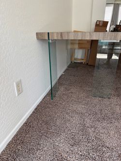 Migdalia Modern Rectangle Wood Tempered Glass Dining Table by Christopher Knight Home - Brown