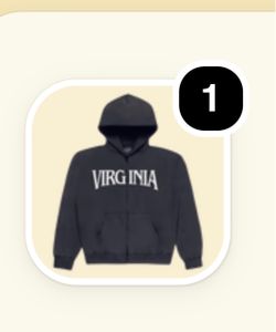 VIRGINIA ZIP HOODIE (DARK GREY) SIZE M