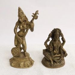 Vintage Asian Bronze Deity Sculptures