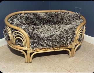High End Boho Rattan/ Wicker Pet Bed