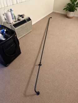 Black Metal Adjustable Curtain Rod