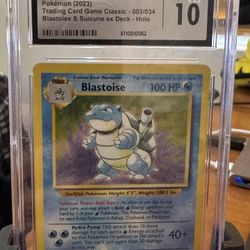 Pokemon Blastoise #003/034 Blastoise & Suicune ex Deck