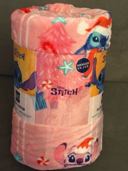 New Disney Stitch Christmas Super Soft Oversized Blanket Throw 60 X 72”