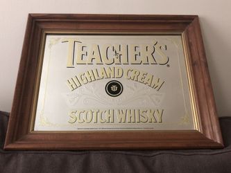 Vintage Bar Sign Liquor Sign Mirror Scotch Whisky