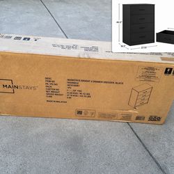 Mainstays 4 Drawer Dresser in Black