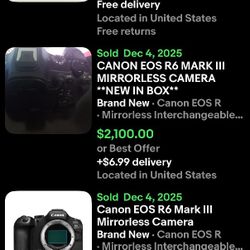 Brand New Canon EOS R6 Mark 3 Camera 