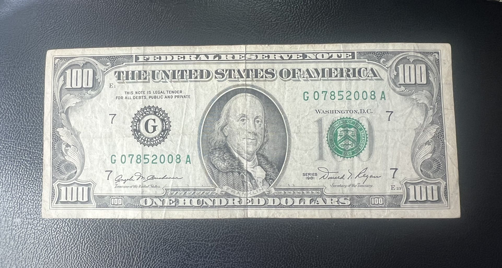 100 dollar bill vintage real money