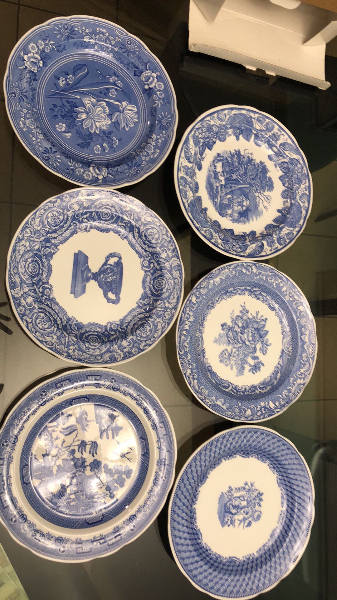 Spode blue room 6 plate collection